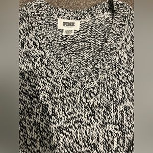 Black and white knit sweater